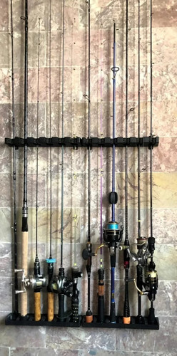Wall mounted fishing rod - wall, rack