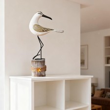 Wooden Seagull Figurine Craft