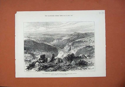 Old antique print kaffir - old, war