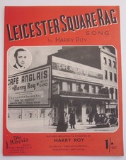 1949 Leicester Square Rag Vintage Music Sheet Rare Cafe Anglais Photo London Roy