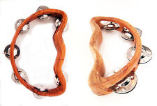 Wooden HALF MOON TAMBOURINE