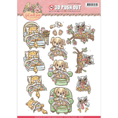 Yvonnes push out decoupage - yvonnes, 3d