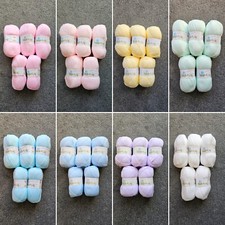James C. Brett Super Soft Baby Double Knitting DK Wool Yarn Crocheting X5 Balls