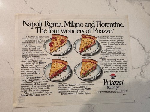 Vintage pizza hut priazzo - vintage,