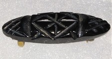 Antique Victorian Jet Brooch