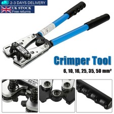 Heavy Duty Battery Cable Crimping Tool Wire Lugs Crimper Terminal Connectors UK