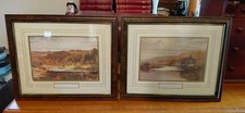2 Vintage Scenic Framed Prints by Artist B W Leader 40 X 42.5 Cms