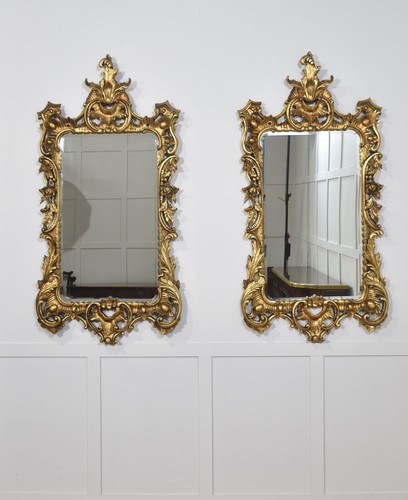 Pair baroque style carved - of,