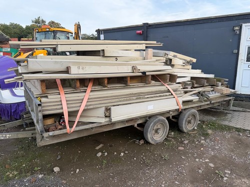 Plastic static caravan - caravan, decking