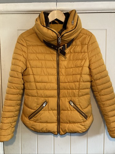 Mustard yellow zara puffer - zara,