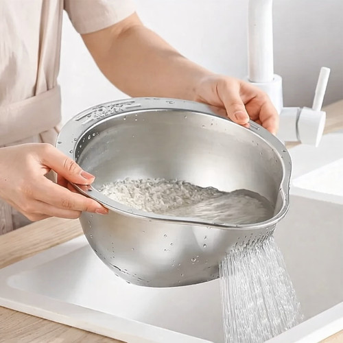 Stainless steel rice washing - steel,