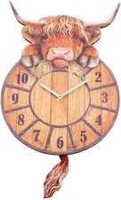 Nemesis Now B3507J7 Highland Tickin' Clock 25cm Red, MDF 