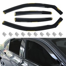 For BMW 3 Series F30 2012-2018 4 Door Saloon Wind Deflectors 4pcs Black & Clip