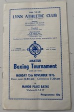 Program boxing tournament Lynn