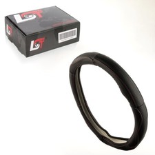 Steering Wheel Cover Ø 38x9 cm Black Gray for BMW 4 5 Series 6 Series 7 Series