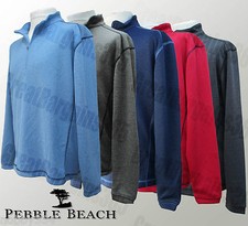 Men's Pebble Beach Pullover Golf Jumper Sweater 1/4 Zip Red S M L XL BNWT 