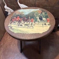 Vintage walnut folding table - vintage,