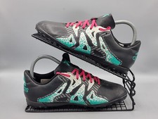 Adidas X 15.4 TF - Black /Green/White Astro Turf Football Boots - UK Size 5.5