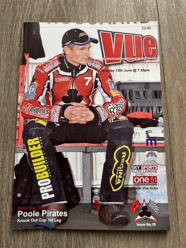 Belle vue speedway programme - belle,