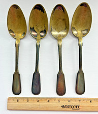 GALW N FRAGET Silver Plated Spoons Poland Hallmarked Flatware Used Set of 4 VTG