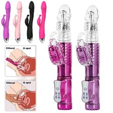 Vibrating Powerful 36 Speed Rampant Rabbit Rotating Vibrator Dildo Sex Toy USB