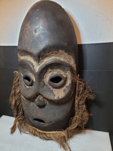 Vintage african tribal mask - mask,