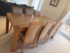 Solid Oak Extending Dining Table & 8 Chairs Premium Quality Dining Set