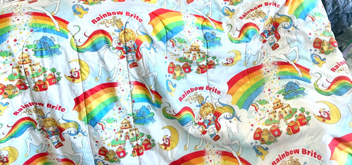 Vtg rainbow brite twin - rainbow, size