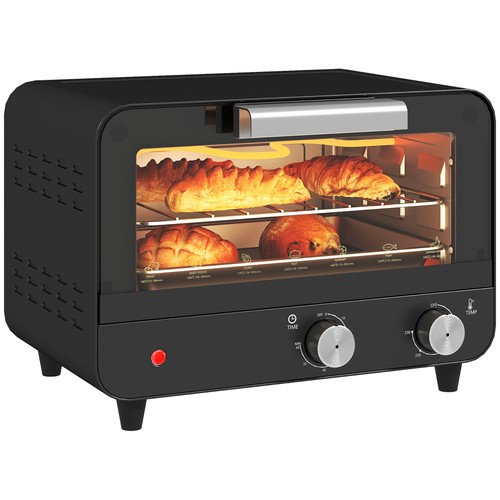 Homcom small toaster oven 12l - small,