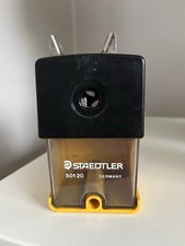 Staedtler  501 20 Desk Pencil Sharpener In Yellow, In Working Order