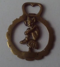 Vintage Brass Pixie / Piskie Bottle Opener Mid-Century Good Order