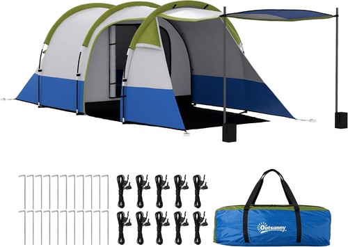 Man camping tent tunnel - man,