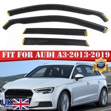 For AUDI A3 / S3 MK3 HATCHBACK 2013-2019 WIND RAIN SUN GUARD DEFLECTORS 4PC/SET
