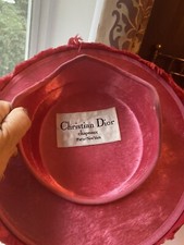original vintage 1950s Christian Dior pink hat