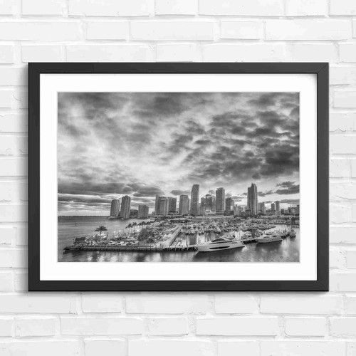 Vibrant miami skyline with - skyline,