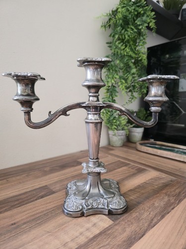 Vintage silver plated - , 3-branch