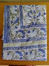 Sari, 100% cotton with blue