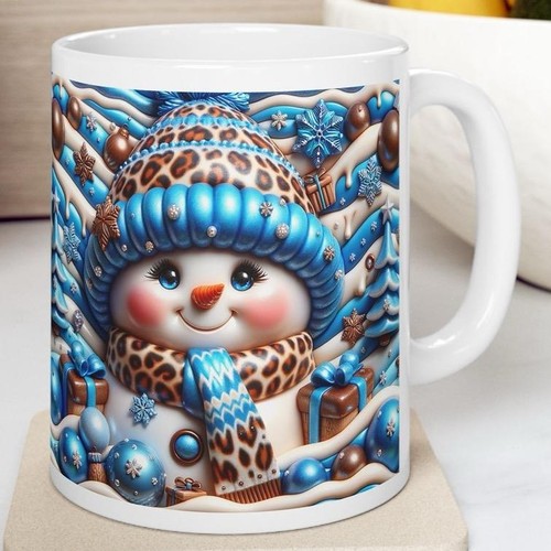 Snowman christmas mug - mug, cosy