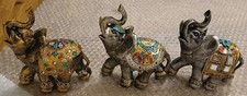 Set of 3 elephant ornaments