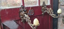 Victorian pair brass ornate