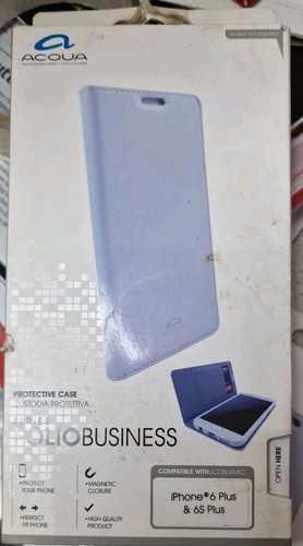 White leather flip case - white,