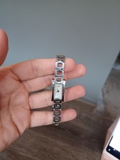 ROTARY SWITZERLAND WATCH SILVER COLOUR WOMENPEARL FACE SPARKLY SMALL RECTANGLE