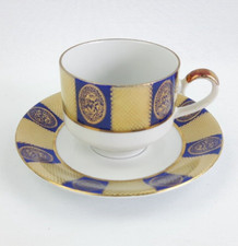 Winterling Bavaria Tea Cup & Saucer - Cobalt Blue & Gold Gilt - Vintage
