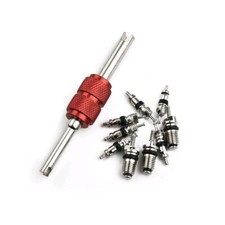 10pcs Car Air Conditioner Valve Core With Wrench Removal Installer Accessories