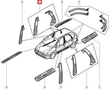 New Old Stock Genuine Renault Megane Scenic Right Rear Door Decals 7701471330