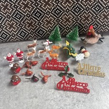 vintage Christmas cake Topper