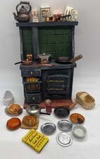 Dolls house aga kitchen range oven resin  & accessories in 1/12th scale