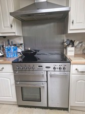 Rangemaster Toledo 90 Ceramic Electric Stainless Cooker and Extractor Hood
