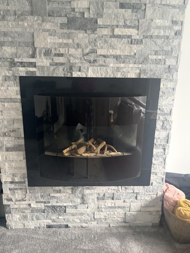 Gas inset fire with - gas,