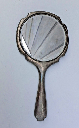Vintage silvertone hand - vintage, mirror
